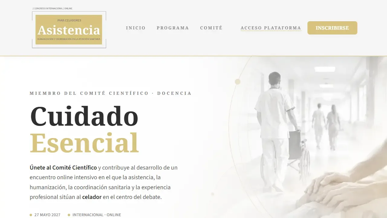 Web oficial del Congreso Internacional Online de Cuidado Esencial
