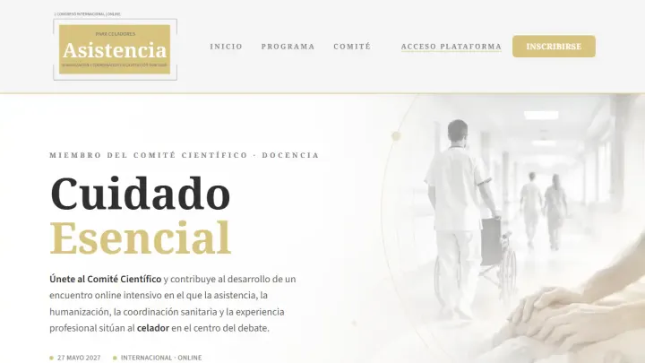 Web oficial del Congreso Internacional Online de Cuidado Esencial