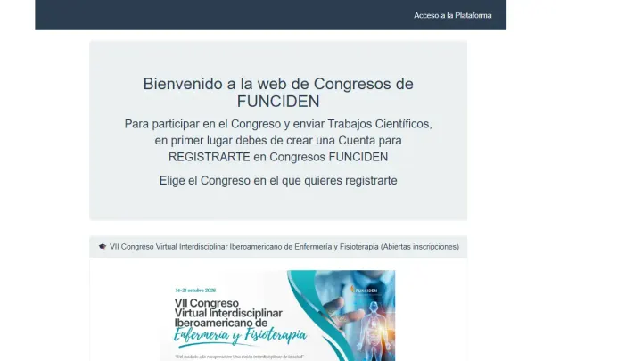 Web oficial del Congreso Internacional Virtual de Técnicos Sanitarios