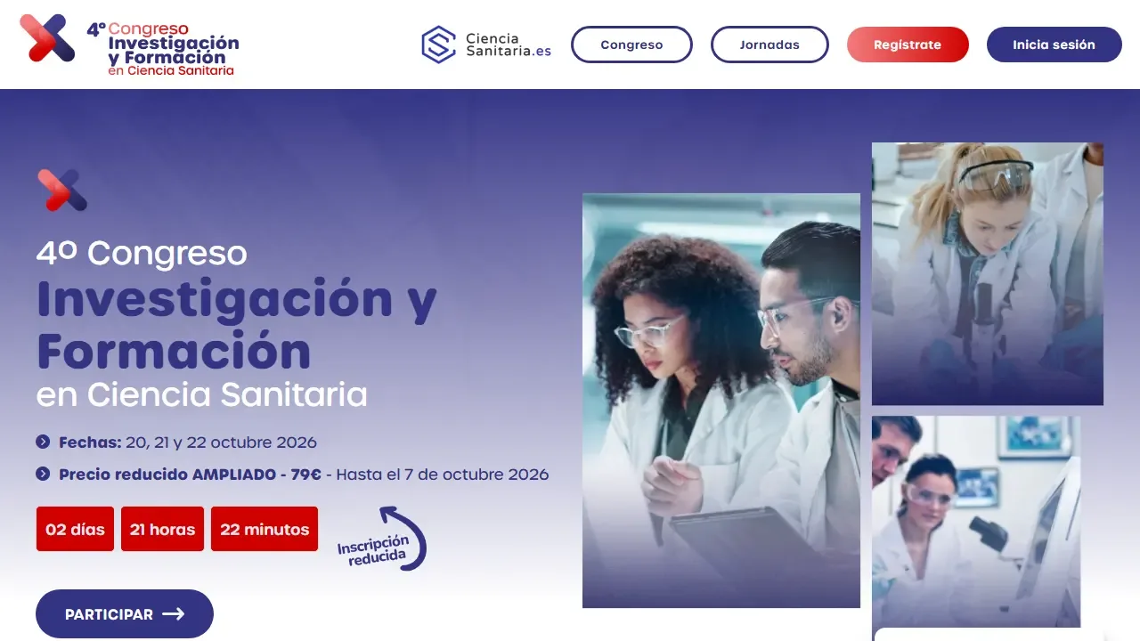 Web oficial del Congreso Investigación y Formación en Ciencia Sanitaria
